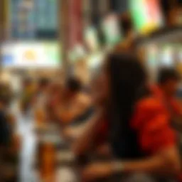 Exciting atmosphere at a sports bar during the Asian Cup