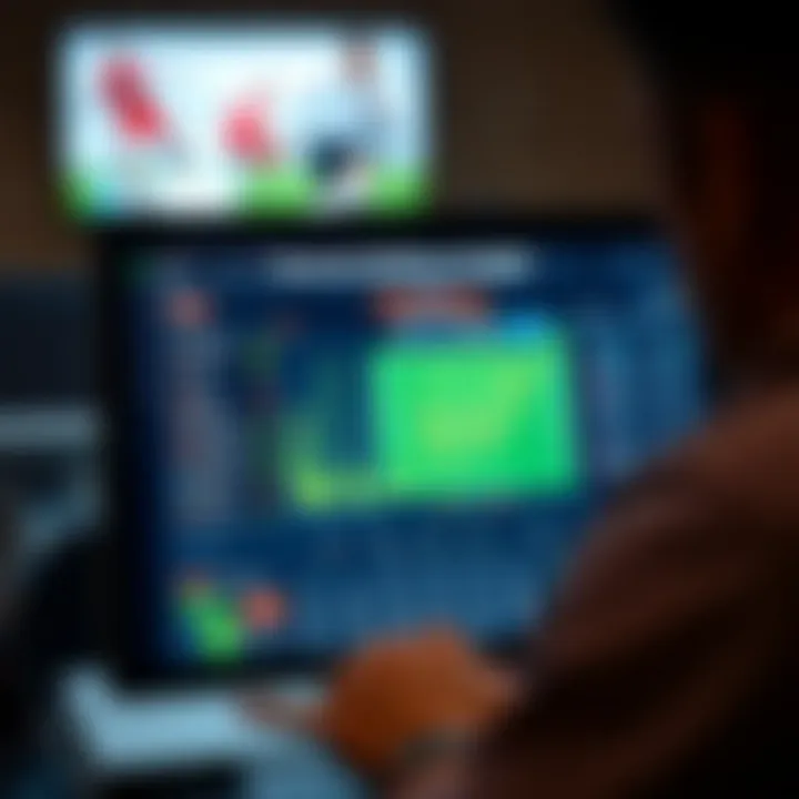 Strategic analysis for sports betting displayed on a screen