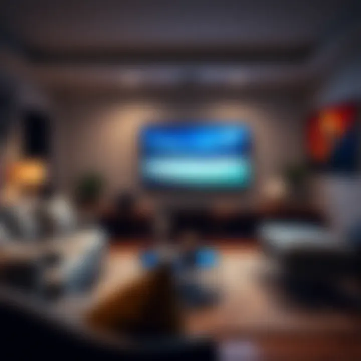 Cozy living room setup for watching Champions League