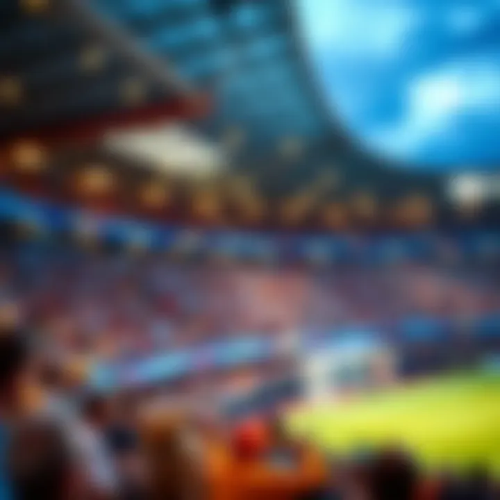 Outdoor viewing area for fans during Champions League