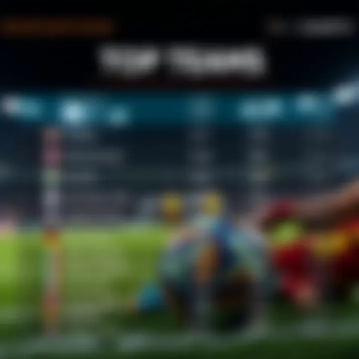 Statistical breakdown of top teams