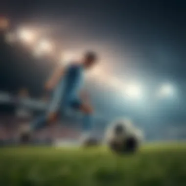 Visual representation of online betting platforms focused on football
