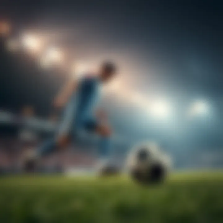 Visual representation of online betting platforms focused on football