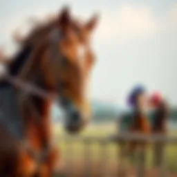Historical depiction of Korean horse racing