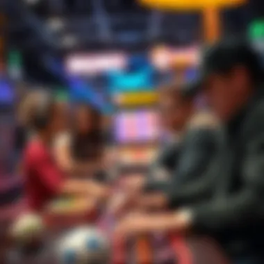 Social Dynamics in Online Bingo Gaming A diverse group of players engaging in an online bingo game, reflecting social interactions