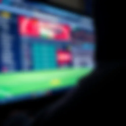 A close-up of a computer screen displaying a betting website interface.